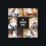 Square Collage Custom Photo Wrapped Canvas Leinwanddruck<br><div class="desc">Personalize this canvas with your wedding photos to create a wall art to treasure forever. Background color can be customized online (to any color!</div>