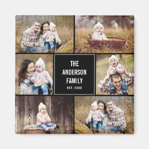 Square Collage Personalisiert Foto Magnet
