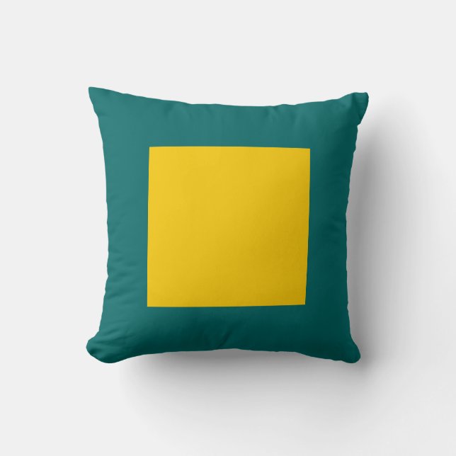 Square Colors - Amber und Moss Green Kissen (Vorderseite)