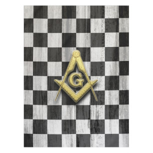 Square Compass und Schachbretts Tischdecke