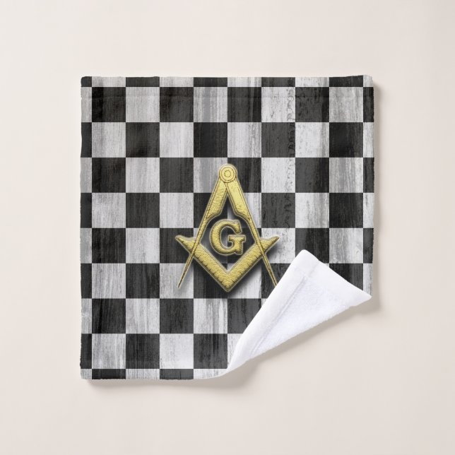 Square Compass und Schachbretts Waschlappen (Waschlappen)