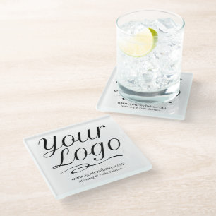 Square Custom Glass Untersetzer mit Ihrem Firmenlo