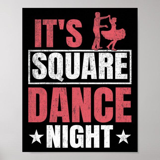 Square Dance Caller Square Dancing Crew Square Dan Poster (Vorne)