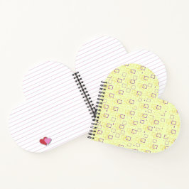 Square Dance Heart Shaped Notebook Notizbuch