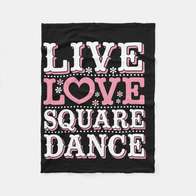 Square Dance Liebe Square Dancing Square Tanzvorfü Fleecedecke (Vorderseite)
