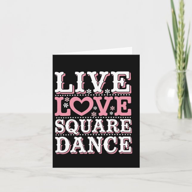Square Dance Liebe Square Dancing Square Tanzvorfü Karte (Vorderseite)