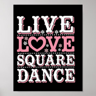 Square Dance Liebe Square Dancing Square Tanzvorfü Poster