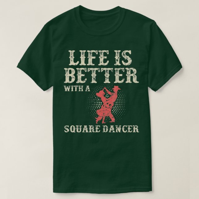 Square Dance Western Dancing Line Tänzerin T-Shirt (Design vorne)