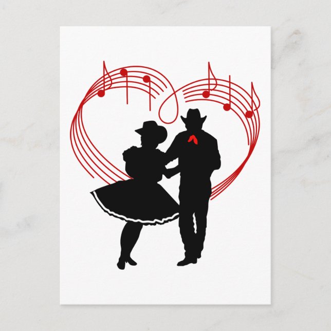Square Dancers Postkarte (Vorderseite)