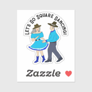 Square Dancing Couple Aufkleber