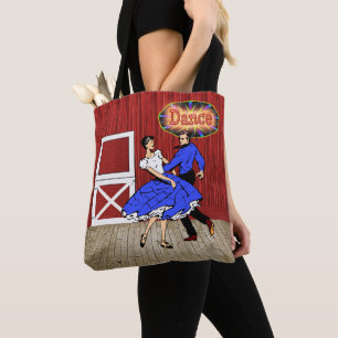 Square-Dancing-Paar-Scheunen-Tanz Tasche
