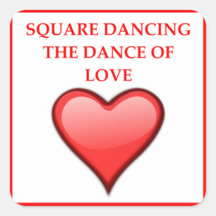 Square-Dancing Quadratischer Aufkleber