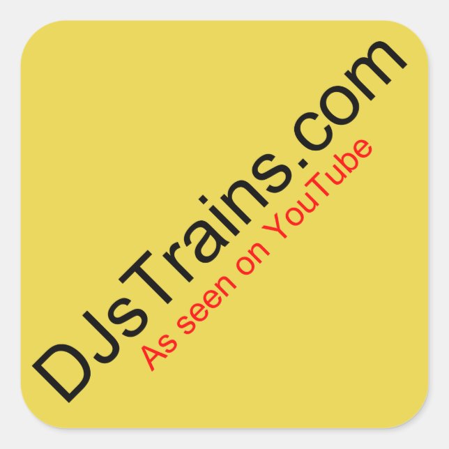 Square DJsTrains Logo-Aufkleber Quadratischer Aufkleber (Vorderseite)