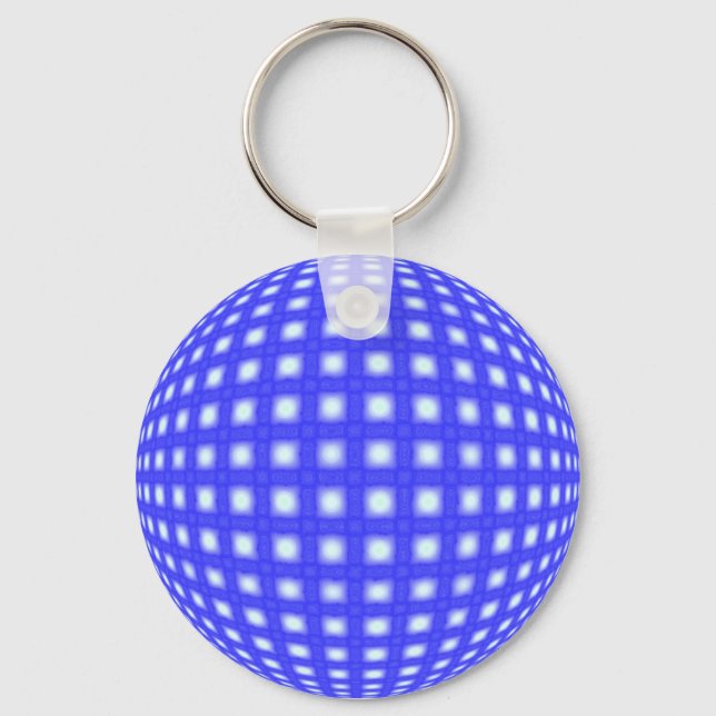 Square Dot Globe Schlüsselanhänger (Vorderseite)