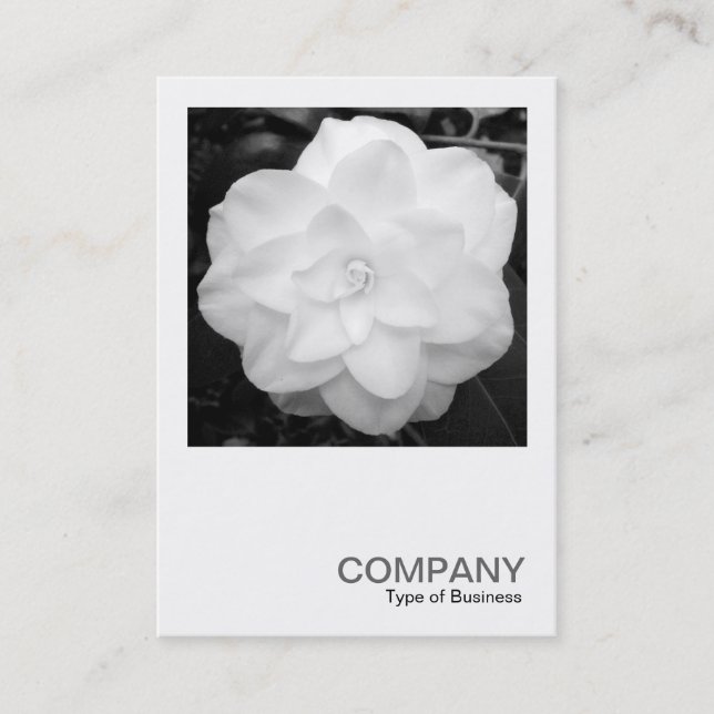 Square Foto 0120 - White Camelia Visitenkarte (Vorderseite)