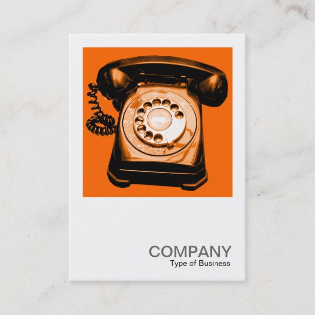 Square Foto 0129 - Hotline - Orange Visitenkarte (Vorderseite)