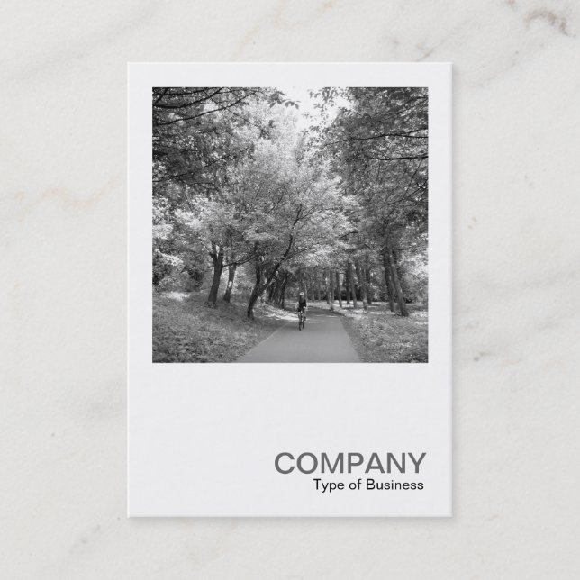 Square Foto 0326 - Cycle Way B&W Visitenkarte (Vorderseite)