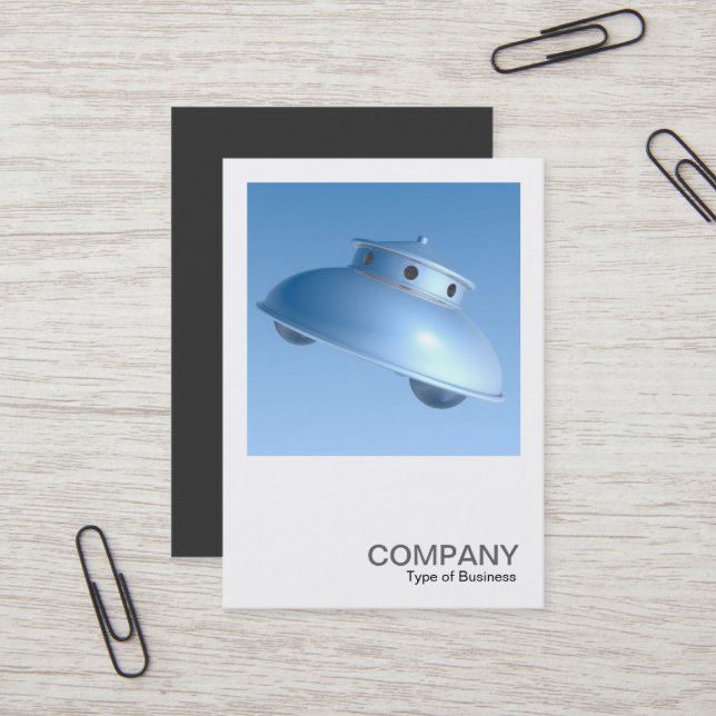 Square Foto 607 - Flying Saucer Visitenkarte (Vorderseite/Rückseite Beispiel)