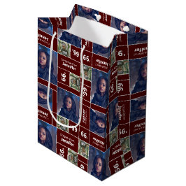Square Foto Abschluss Class Jahr Maroon Mittlere Geschenktüte