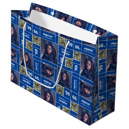 Square Foto Abschluss Class Year Blue Große Geschenktüte