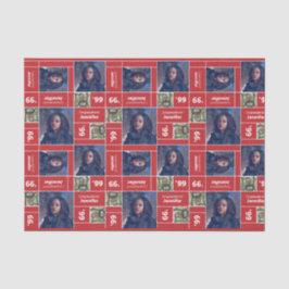 Square Foto Abschluss Class Year Red Seidenpapier