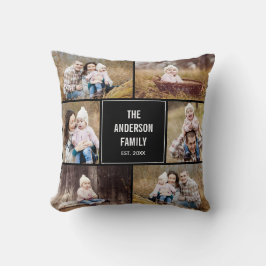 Square Foto Collage Custom Throw Pillow Kissen