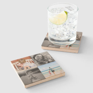 Square Foto Collage Steinuntersetzer