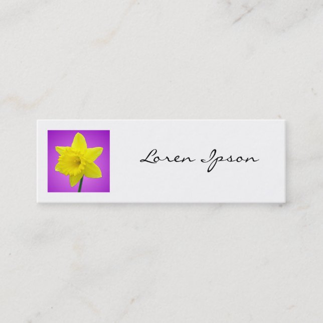 Square Foto - Daffodil 02 Mini Visitenkarte (Vorderseite)