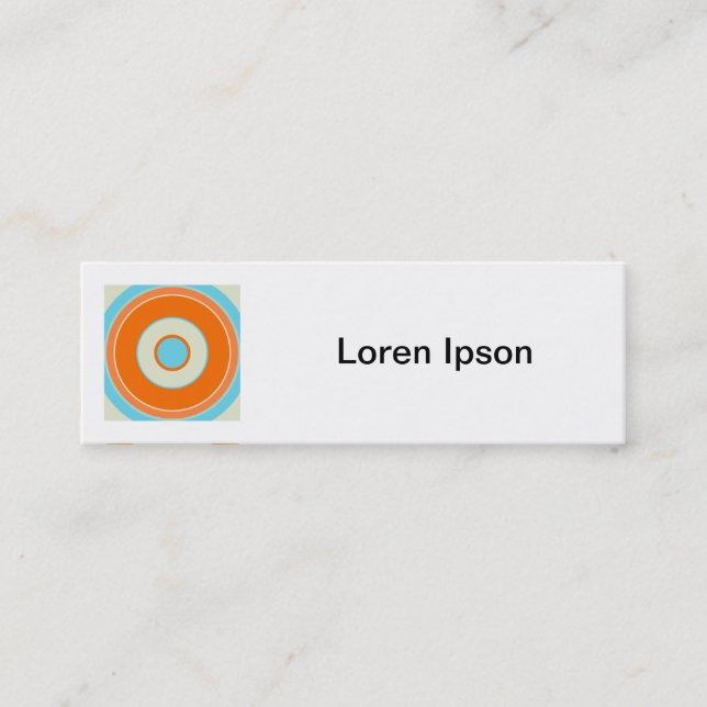 Square Foto - Farbenfroher Kreis 03 Mini Visitenkarte (Vorderseite)