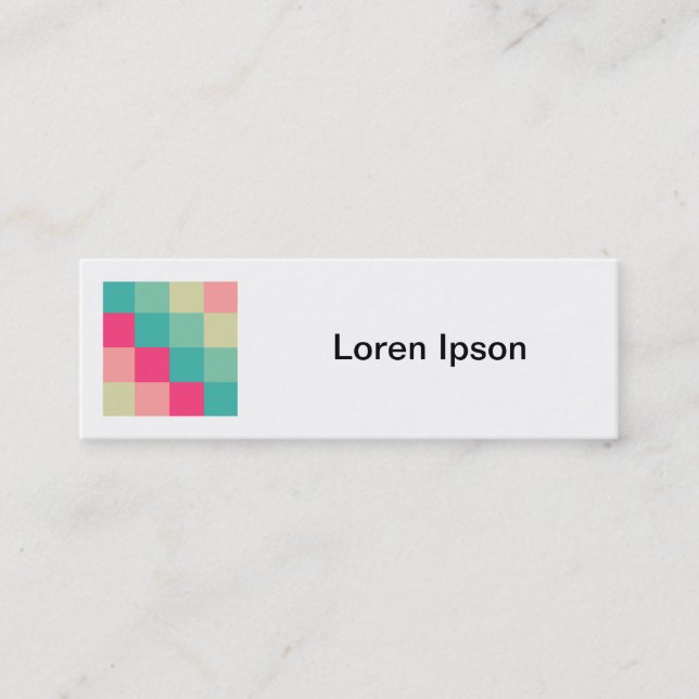 Square Foto - Farbquadrate 013 Mini Visitenkarte (Vorderseite)