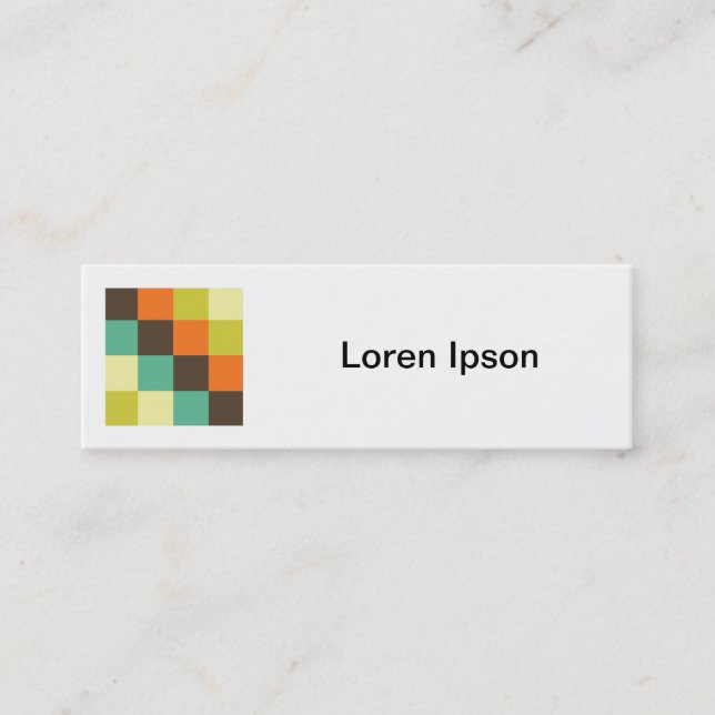 Square Foto - Farbquadrate 014 Mini Visitenkarte (Vorderseite)