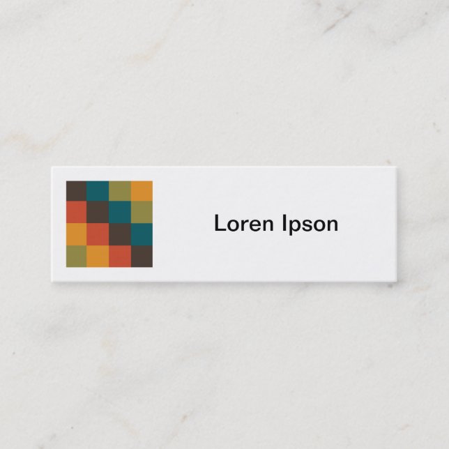 Square Foto - Farbquadrate 03 Mini Visitenkarte (Vorderseite)