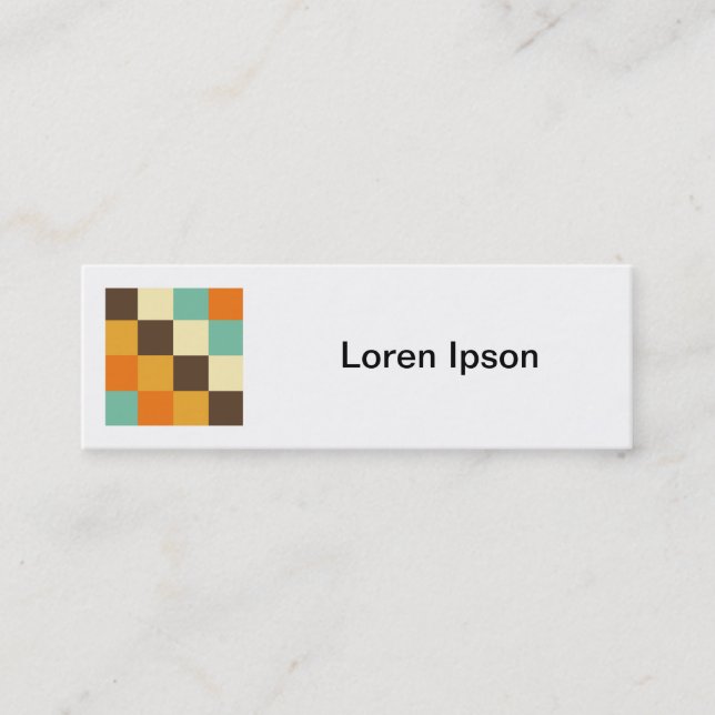 Square Foto - Farbquadrate 05 Mini Visitenkarte (Vorderseite)