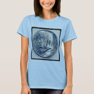 Square Foto - JFK, halber Dollar T-Shirt