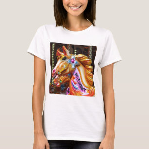 Square Foto - Rodelpferde T-Shirt
