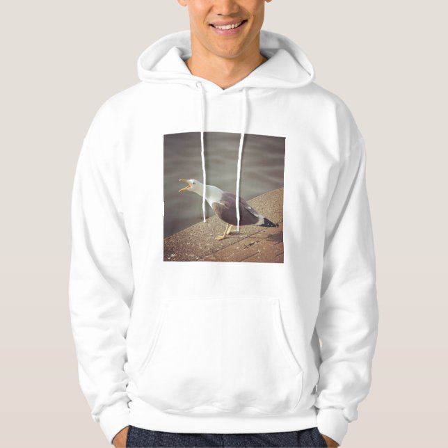 Square Foto - Squawawing Seagull Hoodie (Vorderseite)