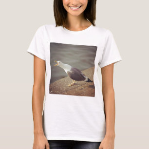 Square Foto - Squawawing Seagull T-Shirt