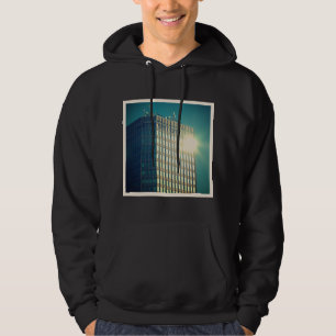Square Foto - Sun auf einem Gebäude Hoodie