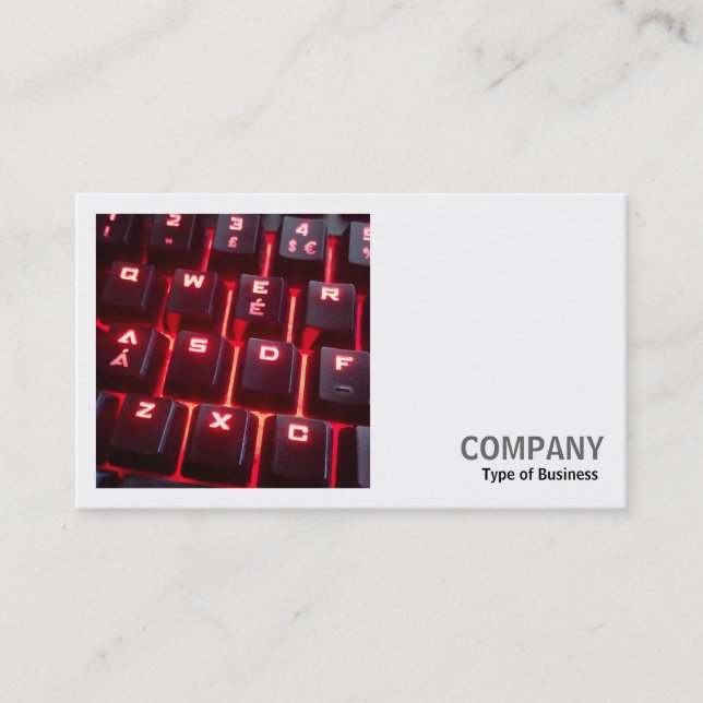 Square Foto (v2) - glühende Tastatur Visitenkarte (Vorderseite)