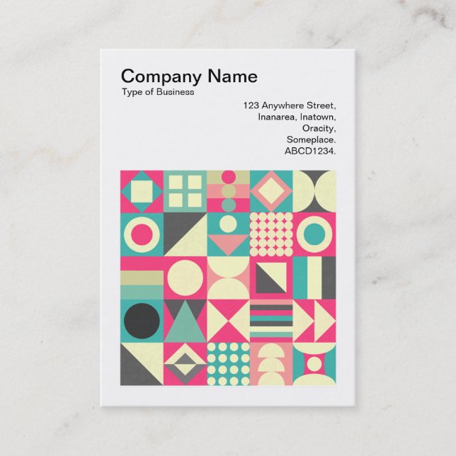 Square Foto (v3) - Abstrakte Quadrate 110419 Visitenkarte (Vorderseite)