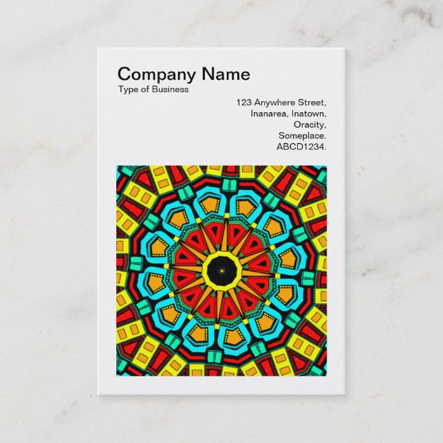 Square Foto (v3) - Abstraktes Kaleidoskop 04 Visitenkarte (Vorderseite)
