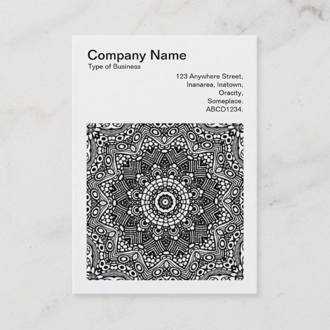 Square Foto (v3) - Abstraktes Kaleidoskop 06 Visitenkarte (Vorderseite)