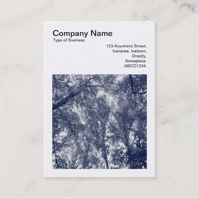 Square Foto (v3) - Blauer Herbst Visitenkarte (Vorderseite)