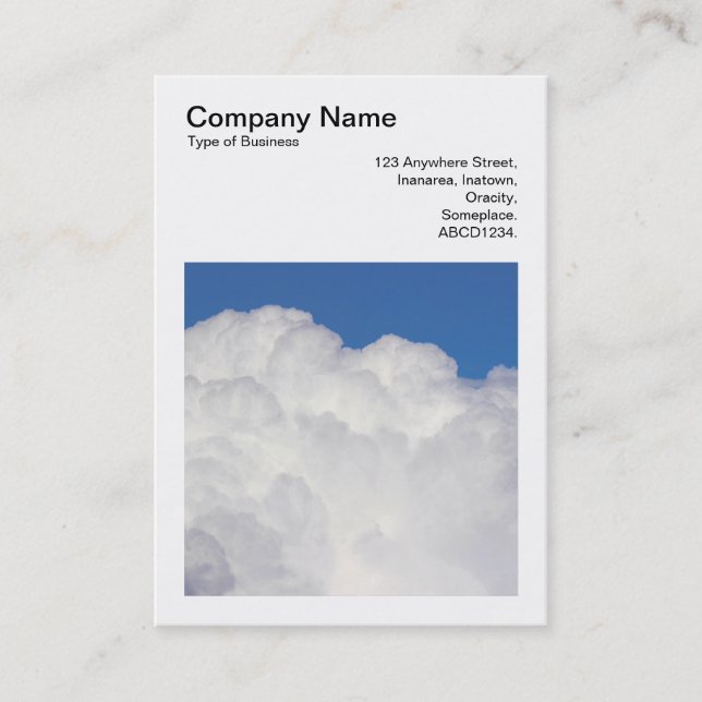 Square Foto (v3) - Cumulus Clouds Visitenkarte (Vorderseite)