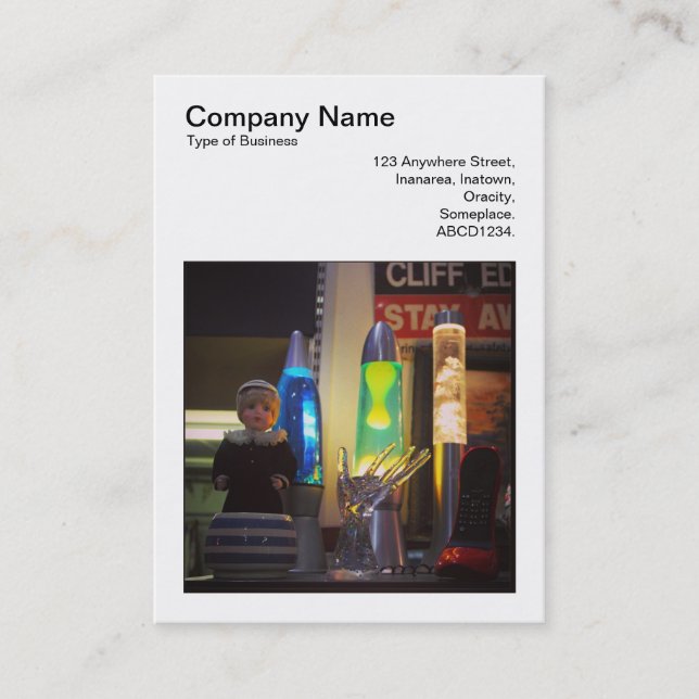 Square Foto (v3) - Flohmarkt Stillleben Visitenkarte (Vorderseite)