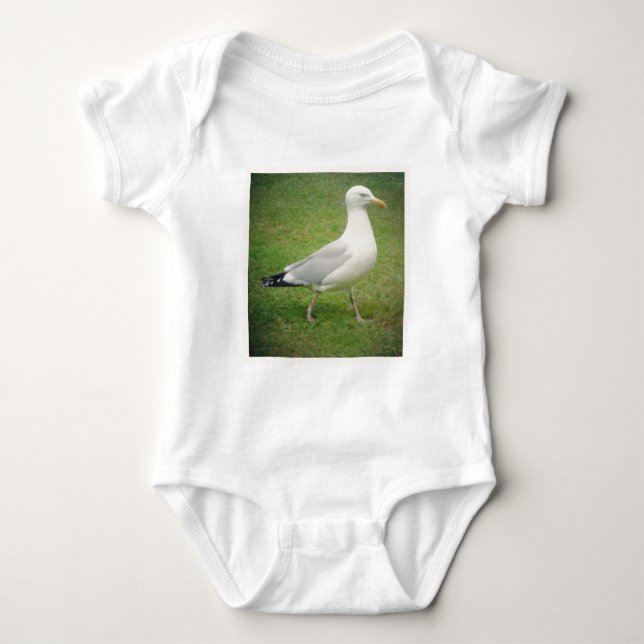 Square Foto - Walking Seagull Baby Strampler (Vorderseite)