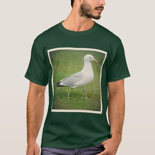 Square Foto - Walking Seagull T-Shirt (Vorderseite)