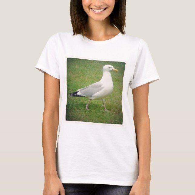 Square Foto - Walking Seagull T-Shirt (Vorderseite)