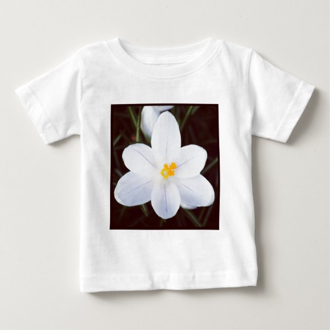 Square Foto - White Crocus Baby T-shirt (Vorderseite)