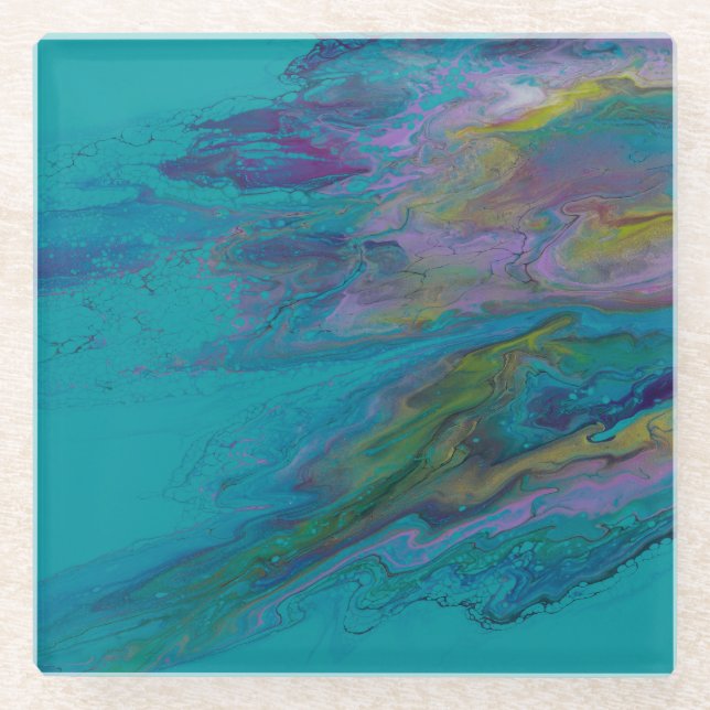 Square Glass Untersetzer (Vorderseite)